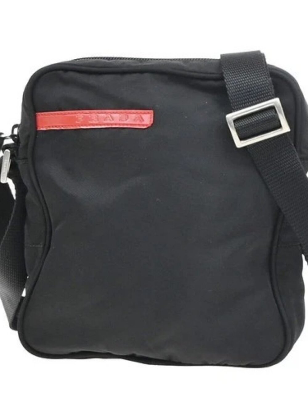 PRADA Sport Line Shoulder Crossbody Bag Nylon Leather Canvas Black SHW 07KD090